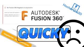 Lizenz kostenfrei Verlängern - Fusion 360 Quicky