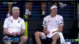Теннис: Александр Зверев орёт матом на отца.