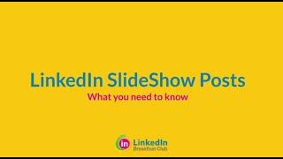 LinkedIn Slideshow Tips | How to create a LinkedIn Slideshow post