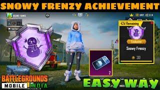 How To Complete Snowy Frenzy Achievement In One Match  EASY WAY TO COMPLETE SNOWY FRENZY | 2.9 Bgmi