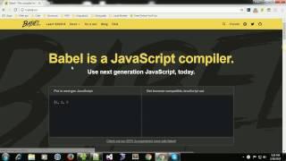 Convert ES6 code to ES5 using Babel compiler