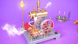 Assembling a Mini Metal Steam Engine and a Power Generator Street Lamp | Kit Model