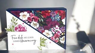 Geschenkschachtel für XL Schokoküsschen/ Prachtvoll floral/ Stampin`Up!