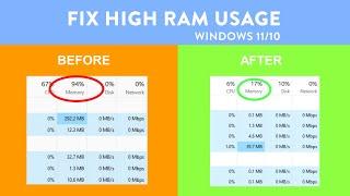 Fix High RAM/Memory Usage on Windows 11 & 10