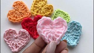 Easy Crochet Hearts~ For ABSOLUTE BEGINNERS