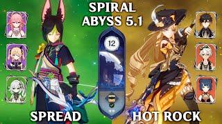 Tighnari Spread & Navia Hot Rock. Spiral Abyss 5.1. Genshin Impact 5.1