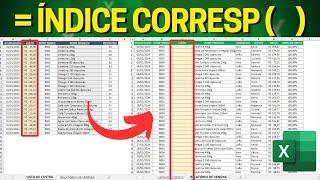 Índice Corresp é Melhor que ProcV e ProcX? Exemplo Prático Passo a Passo