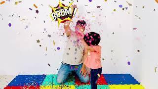 Nooni and Looli pretend playing with  Color Balloons| Kids Nursery Rhymes