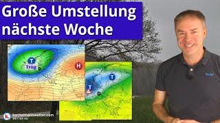 Großräumige Wetterumstellung in der nächsten Woche - Troglage mit Regen-, Sturm- und Winteroptionen