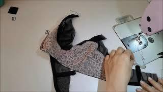 Tailoring. Handmade underwear/part 2. DIY lace bralette lingerie set. How to make lingerie. Sewing