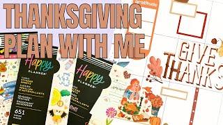 Thanksgiving Plan With Me | Classic Happy Planner Spread | Decorative Planning