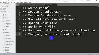 Installation on Subdomain