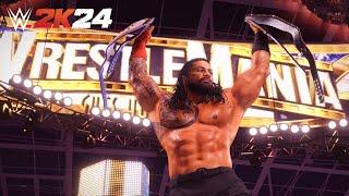 Roman Reigns vs Cody Rhodes (WrestleMania 39) - WWE 2K24 Showcase Gameplay