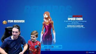 Spending ALL My Battle Stars!!! FINALLY Unlocking FREE Fortnite Skin Style SPIDER-GWEN Aurelian