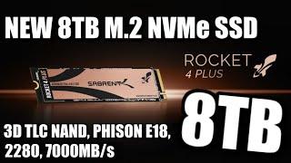 Sabrent 8TB Rocket 4 Plus 2280 TLC NAND SSD Revealed