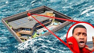 Saving Franklin's House from a BIG TSUNAMI in GTA 5!