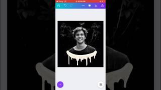 Online Dripping Effect on Canva | Dripping Effect in Mobile #canva