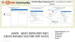 UiPath Object Repository Part1 - Use Selectors within a Project