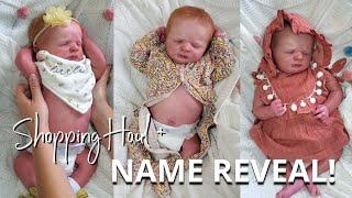 Reborn Baby Doll Shopping Haul + NAME REVEAL for cute fake baby doll!!