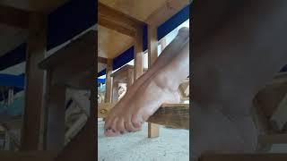 High arches under the table - plump feet teaser - foot fetish