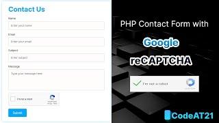 PHP Contact Form with Google reCAPTCHA