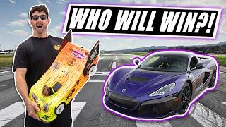 World’s Fastest CAR vs. World’s Fastest RC (Drag Race) !