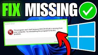 How To Fix Missing MSVCR100.dll File on Windows 10/11