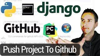 Push PyCharm Django Project to Github on Windows Using Terminal, Git and cURL