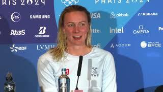 Sweden's Sarah Sjoestroem on winning her 1st Olympic title in women's 50m freestyle at Paris 2024