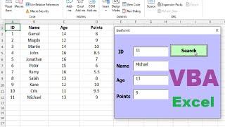 Excel Programmer VBA code for search button in userform Excel