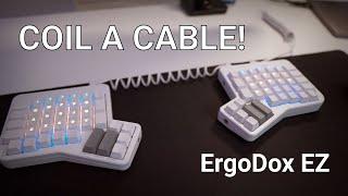 How to coil a keyboard cable. Coiling the TRRS and USB lead of an ErgoDox EZ