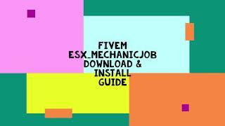 *English* FiveM Esx_Mechanicjob   Download & Install Guide