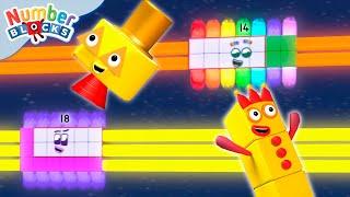 RENNEN MIT GROSSEN ZAHLEN | 123 - Zählen lernen | Numberblocks Deutsche