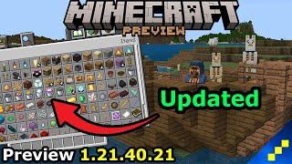 Creative Inventory FINALLY Gets Updated + More! [1.21.40.21 Minecraft Bedrock Preview]