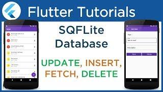 Flutter SQFLite tutorial: CRUD Operation. Perform Insert, Fetch, Update and Delete Operation #4.7