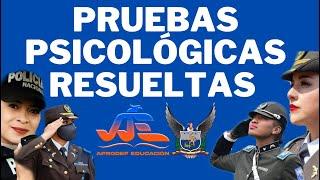 EXÁMENES PSICOLÓGICOS RESUELTOS: POLICÍA NACIONAL