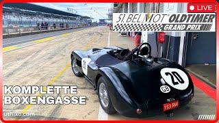 LIVE | BOXENGASSE des 51. BELMOT Oldtimer Grand Prix NÜRBURGRING 2024 | komplette Boxen Tour des OGP