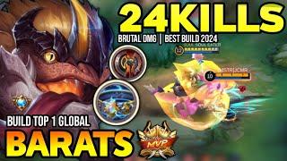 BARATS BEST BUILD 2024 | BUILD TOP 1 GLOBAL BARATS GAMEPLAY | MOBILE LEGENDS