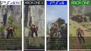 Anthem | Xbox One X vs PS4 Pro vs PS4 vs ONE | Framerate Test Demo