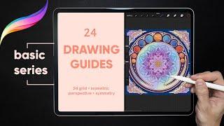 Ep. 24 | Procreate Drawing Guides - Grids, Perspective, Drawing Assist & Symmetry | Procreate Basics