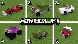 6 Cool CARS  & TRUCKS  Minecraft Tutorial -  MCPE,Xbox,PS4,Windows,Switch,Java