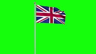 United Kingdom Flag #1 - 4K Green screen FREE high quality effects