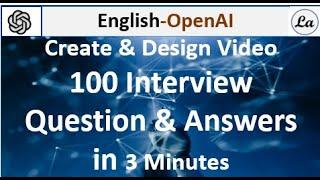 Design 100 Interview Questions & Answers for YouTube video in 3 Minutes using magical AI tool