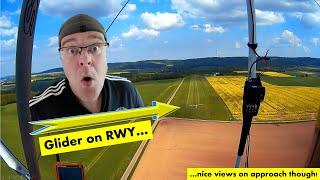 Glider on RWY 01!! Korbach (EDGK) to Waldeck #flexwing #microlight #ultraleichtflugzeug #ultralight