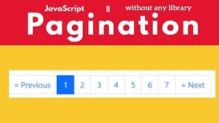 #azadeducation create dynamic javascript pagination without any javascript library