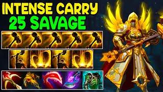 INTENSE CARRY  25 SAVAGE - DAWN BREAKER - FULL PHYSICAL BUILD - DOTA 2 GAMEPLAY