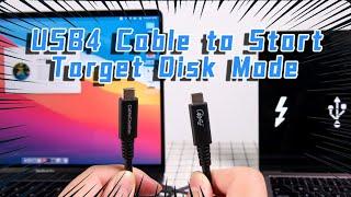 How to use Target Disk Mode with USB4 Cable on MacBook Pro