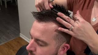 {ASMR} RELAXING HAIRCUT~ HUSBAND'S MONTHLY HAIRCUT~ REAL HAIRSTYLIST