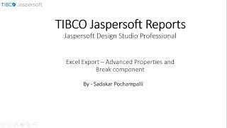 042 | BI - Jaspersoft Reports | Excel Export split output into multiple sheets in Jasper Reports