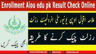 CMS Portal AIOU Result 2024 Check by Name, Roll Number